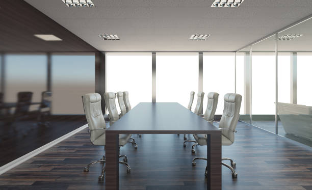 istock Modern office Cabinet. Meeting room. 3D rendering. 879083456