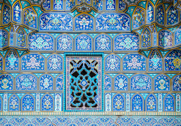 istock Famous tile work at Shah Cheragh Mosque in Shiraz, Iran 879084246