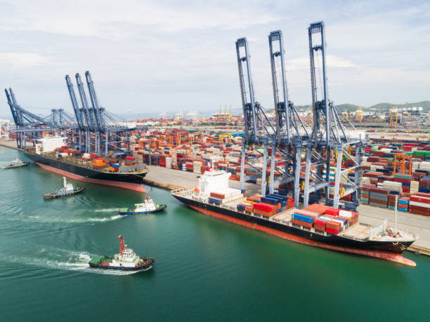 istock Landscape Sea ports on day time 879093460