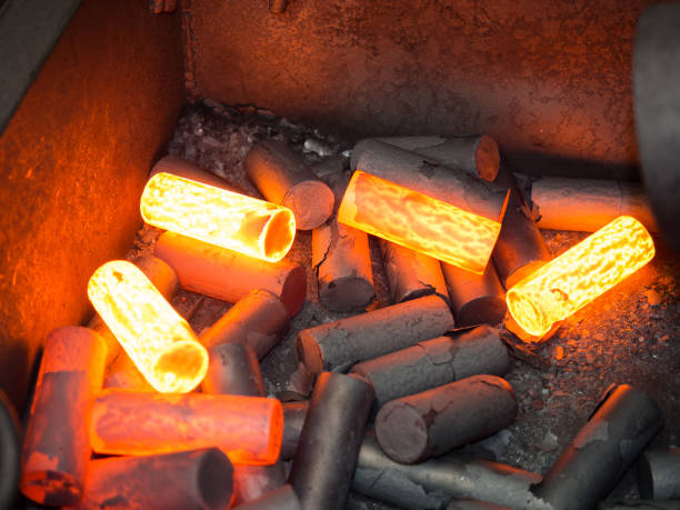 istock automotive part production by hot forging process 879093932