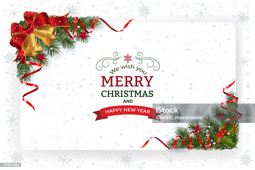 Noël et Nouvel an cartes de vœux - clipart vectoriel de Noël libre de droits
