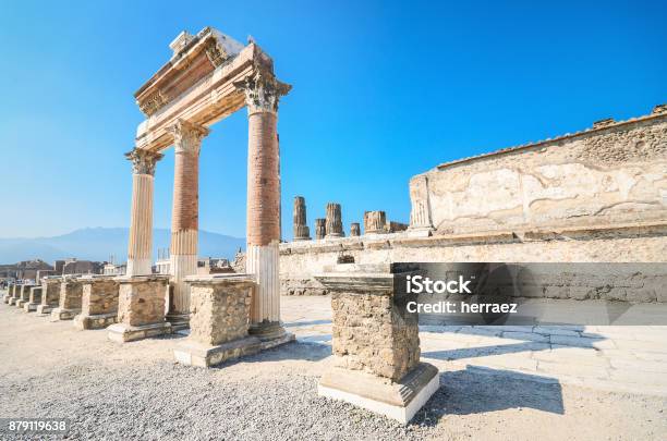 Ancient Ruins Of Pompeii Italy Stock Photo - Download Image Now - Pompeii, Pompey's Pillar, Ancient History