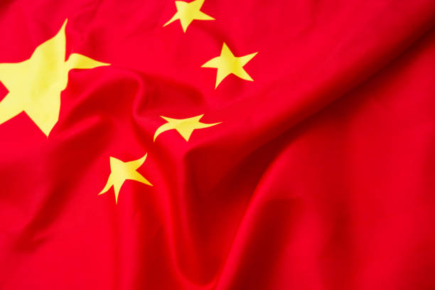 Grunge flag of China background isolated