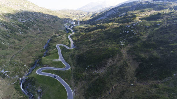 istock Aerial view from drone, San Bernardino pass 879120226