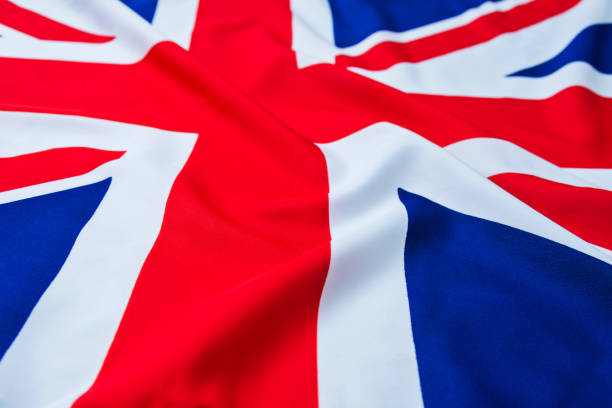 istock Close up of British flag 879120376