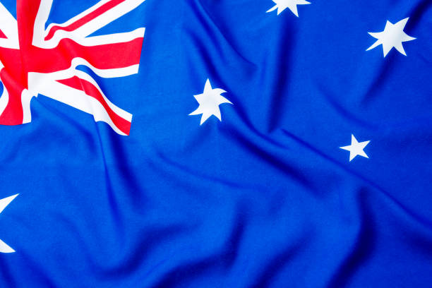 istock Close up of Australian flag 879123438