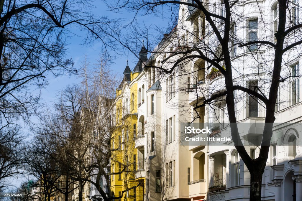 European travel Typical Street view in Berlin with a population of approximately 3.5 million people. Arcade Stock Photo