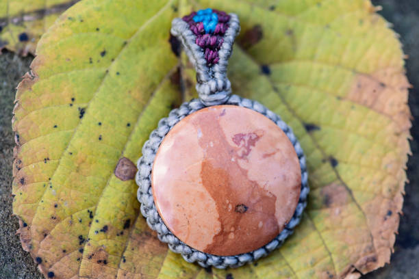 istock Natural stone jewelry pendant 879125800