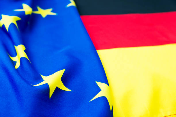 istock German and European Union flags 879134224