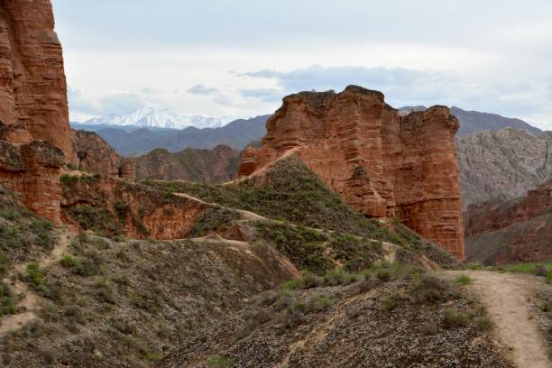 istock Binggou Danxia geological park, Zhangye, Gansu, China 879137768