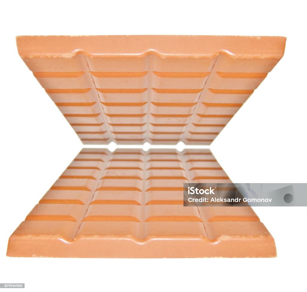 Block Chocolate Texture Chocolate Texture On Isolated White Background Stock Photo - Download ...