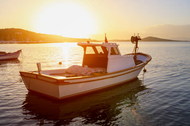 Boats in Alibey Cunda Island ,Balikesir, Turkey