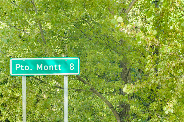 Puerto Montt Sign at Road