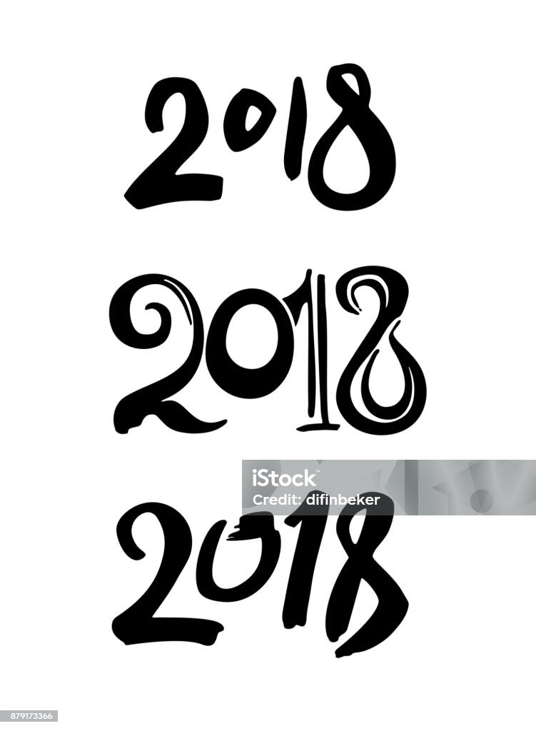 2018 Vector Vector Figures 2018 Stock Illustration - Download Image Now - 2018 ...