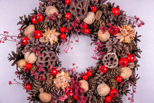 istock beautiful Christmas wreath 879176114
