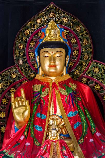 istock Buddha statue in a  temple in Semarang Indonesia 879196790