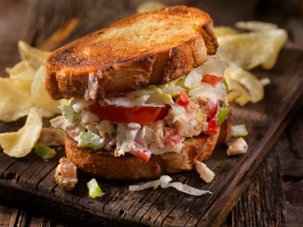 istock Toasted Chicken Salad Sandwich on Sourdough 879232550
