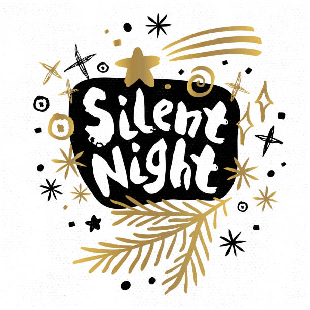 wesołych świąt happy new 2018 - silent night illustrations stock illustrations