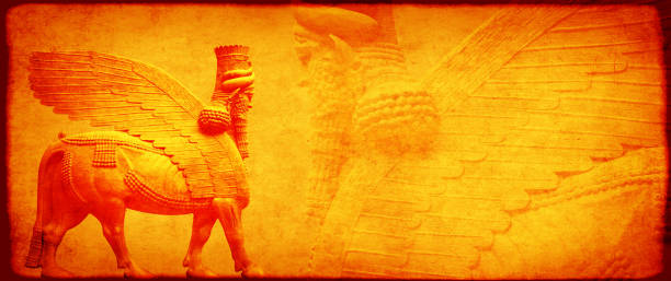 istock Grunge background with paper texture and lamassu 879246846