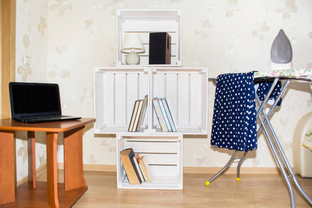 istock Creative Cabinet from wooden crates 879249332