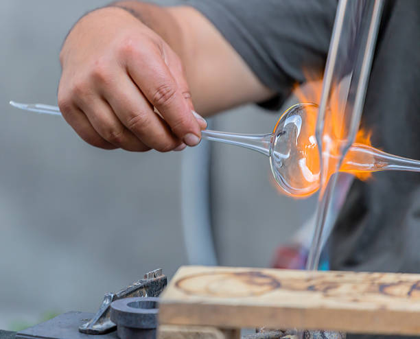 istock Glass worker in action on the street 879250098
