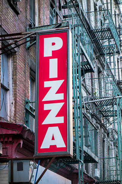 Pizza restaurant sign in New York City
