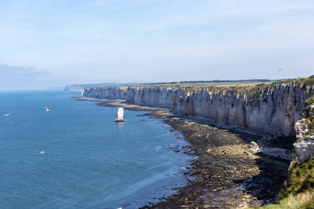 istock Beautiful cliff of Etretat 879267824
