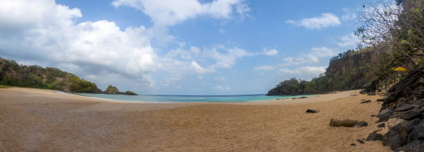 istock Panoramic view of Praia do Sancho Beach - Fernando de Noronha, Pernambuco, Brazil 879280310