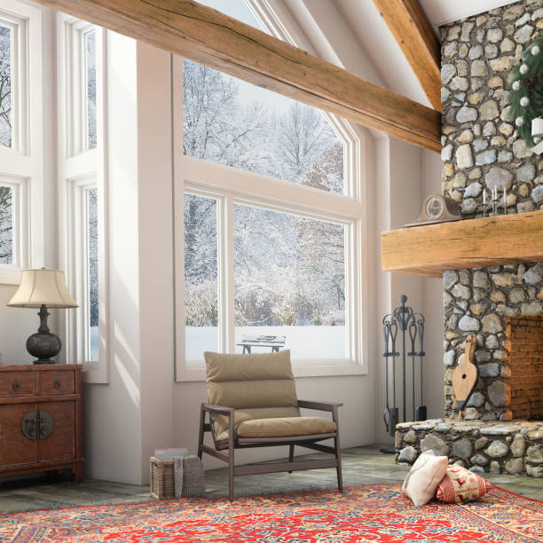 istock Christmas theme decorated apartment interior 879283554