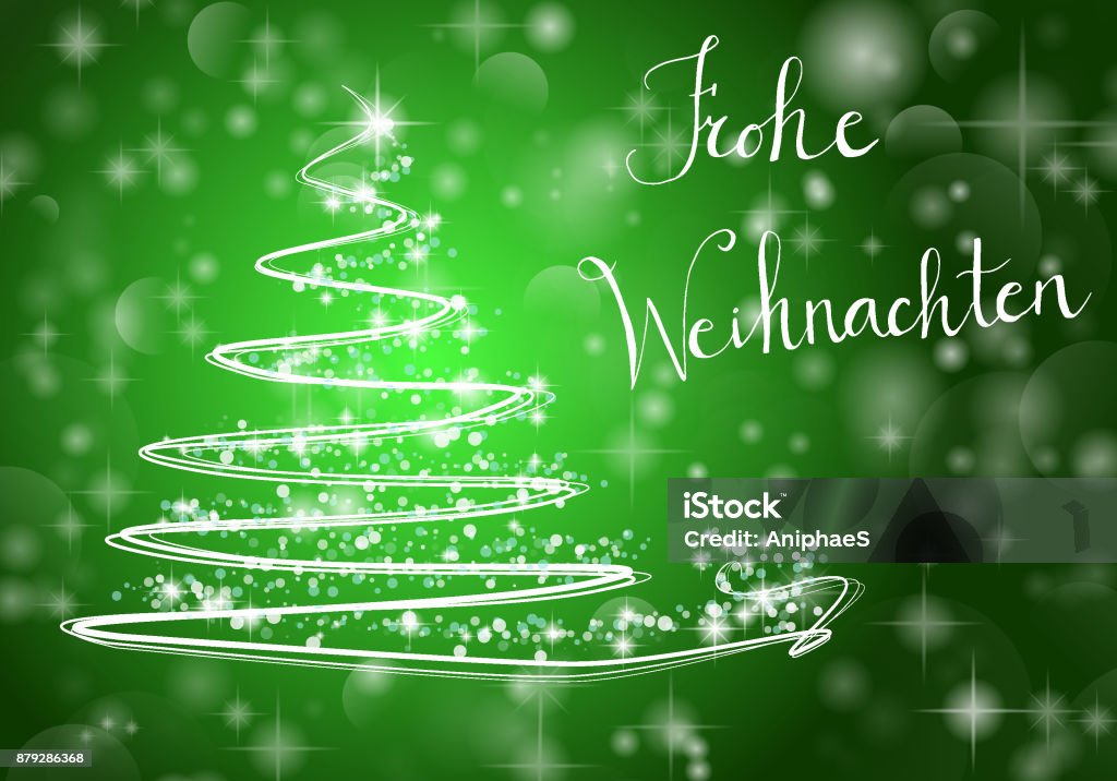 Vetores de Árvore De Natal Escrever Feliz Natal Em Alemão Frohe Weihnachten  e mais imagens de Abstrato - iStock