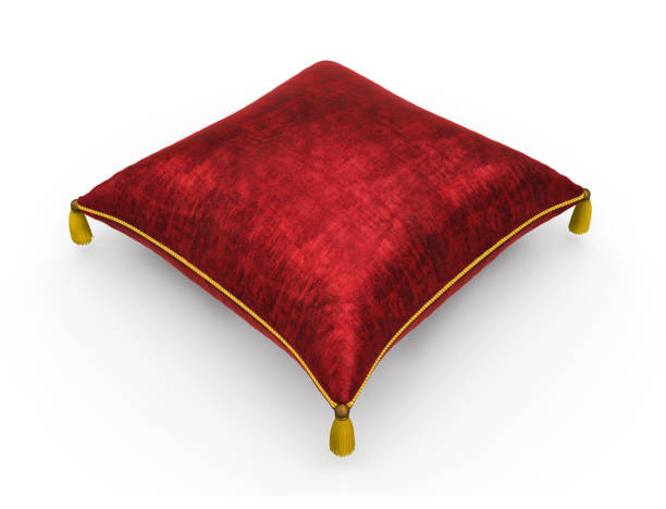 istock royal red velvet pillow on white background 879292986