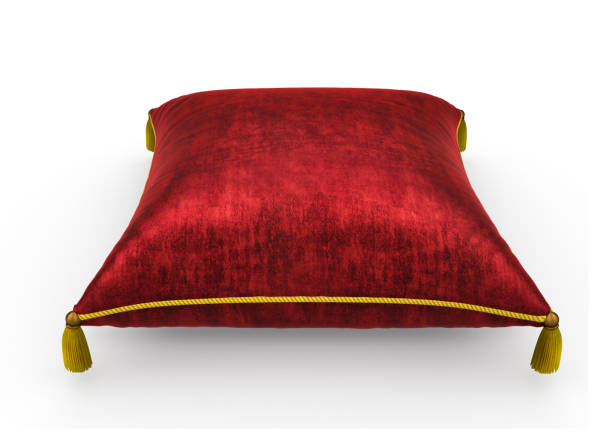 istock royal red velvet pillow on white background 879293350