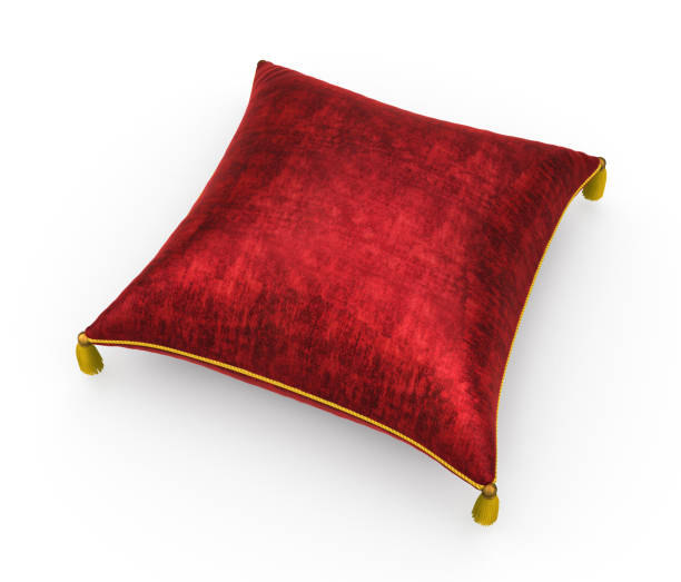 istock royal red velvet pillow on white background 879293456