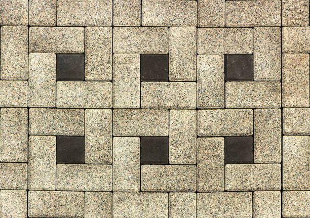 istock A sample of concrete paving slab for laying tracks 879311552