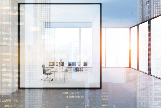 istock CEO office with a glass wall, double 879318888
