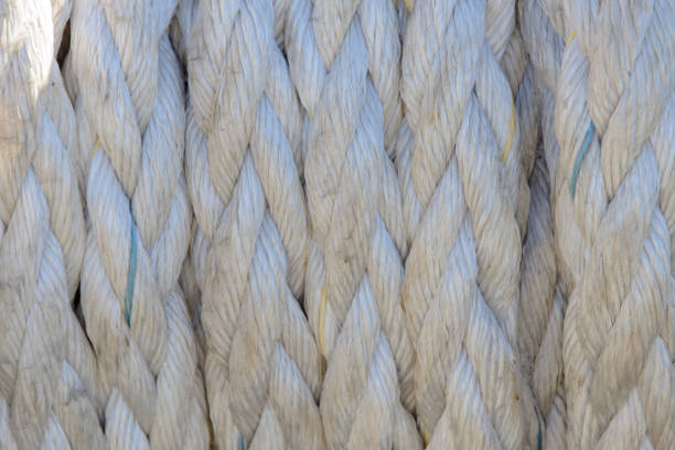 Messy rope on white background.