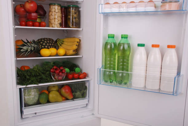 istock Refrigerator full of food 879331506