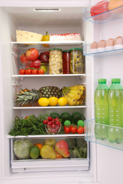 istock Refrigerator full of food 879331518