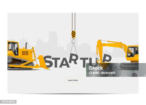 Startup Schöpfung Bau Bebauung Vektorillustration Stock Vektor Art und mehr Bilder von Baustelle