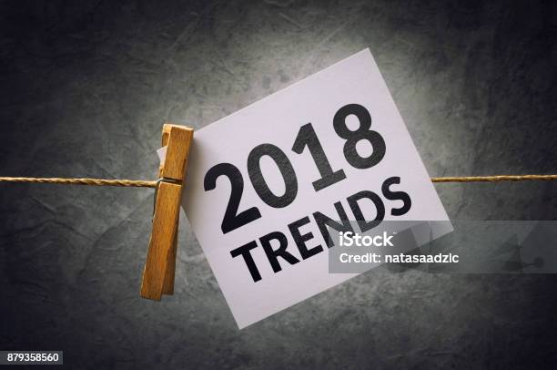 2018 Trends Stock Photo - Download Image Now - 2018, Advertisement, Analyzing