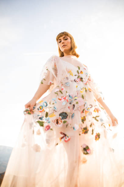 istock Bride to be in a special wedding dress 879361900