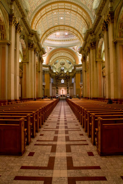Mary, Queen of the World Cathedral Mary, Queen of the World Cathedral is a minor basilica in Montreal, Quebec, Canada, mary queen of the world cathedral stock pictures, royalty-free photos & images