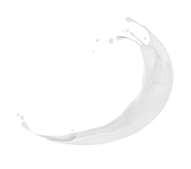 istock Splash of cream close-up on a white background 879393610