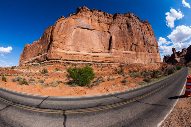 istock burning sun on sandstone mountain and desert landscape 879393836