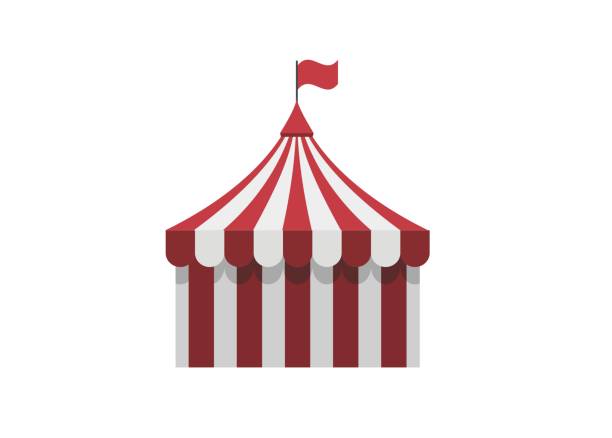 circus marquee simple illustration simple illustration of a circus marquee circus tent illustrations stock illustrations