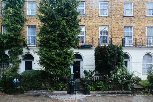 Retro vintage styled houses in Central London.