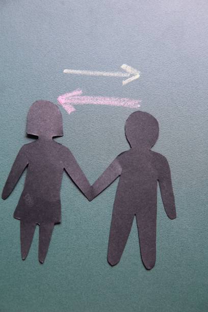istock Two human figure holed hand with love 879441524