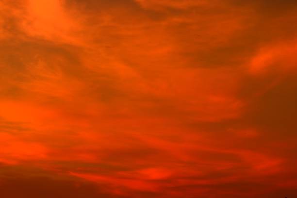 istock sky red in sunset and  cloud, beautiful colorful evening nature space for add text 879454894