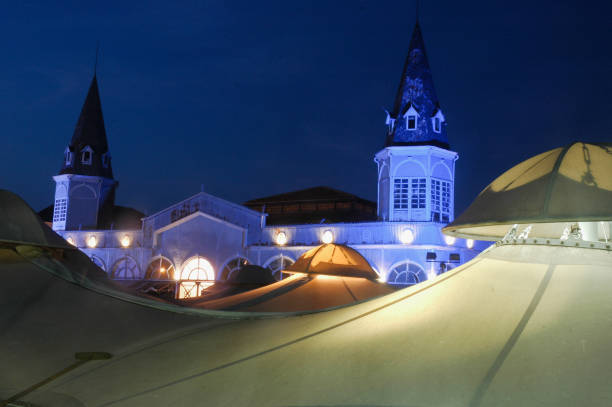 Famous Ver o Peso Market with night blue light