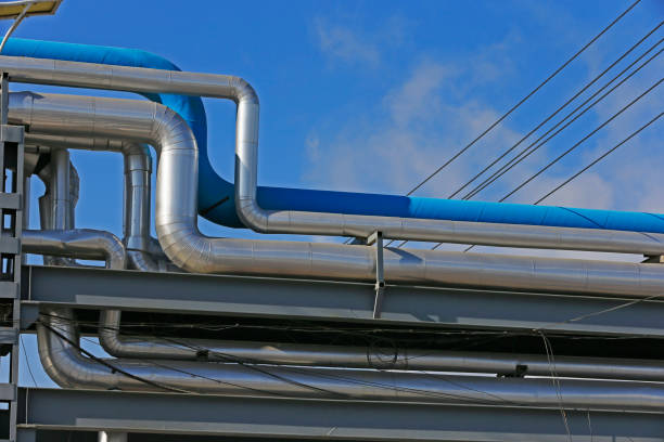 istock The pipeline on the industrial equipment 879457738